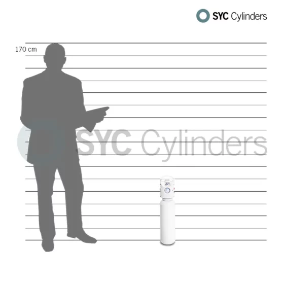 Botella 3 L 116 O2 Oxígeno Medicinal compacta cóncava vacía – Image 2