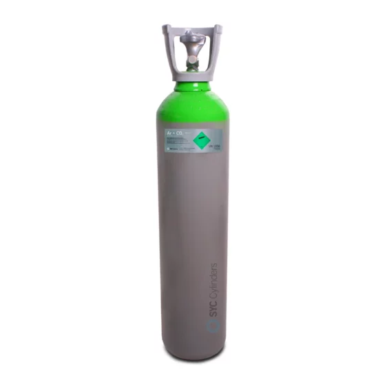 14L 178 botella industrial C15 CO2 dioxido de carbono argon verde gris