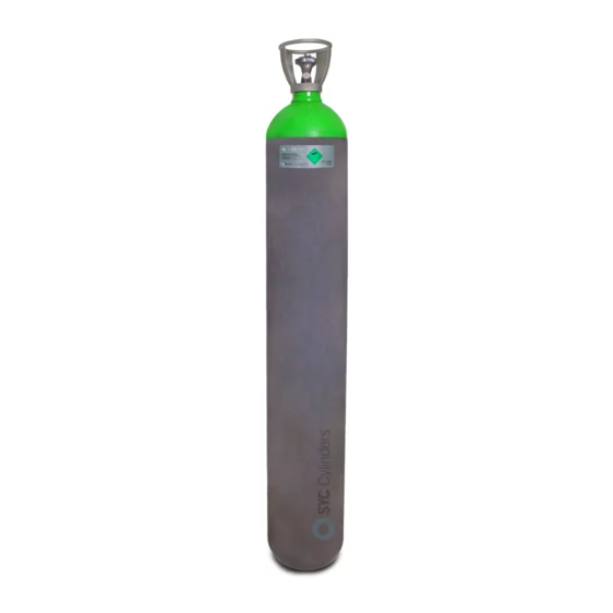 50L 230 C15 Argon and carbon dioxide industrial cylinder green grey