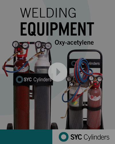 video equipment oxygen acetylene pressure gas cylinders