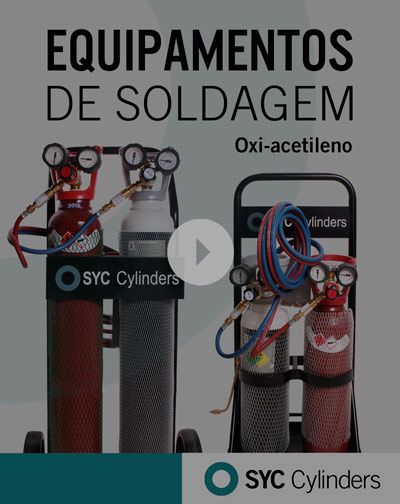 vídeo equipamento oxigênio acetileno cilindros de gás sob pressão para celular