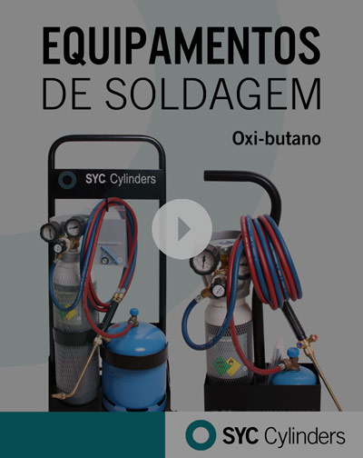 vídeo equipamento oxigênio butano cilindros de gás sob pressão para celular