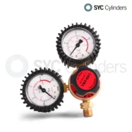 Regulator with pressure gauges for acetylene