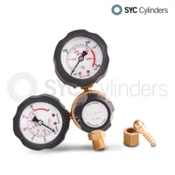 Regulator with pressure gauges for Argon and CO2